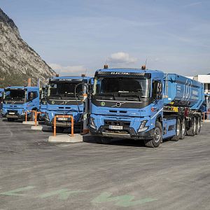 Elektrische LKW-Flotte auf TIWAG Baustelle